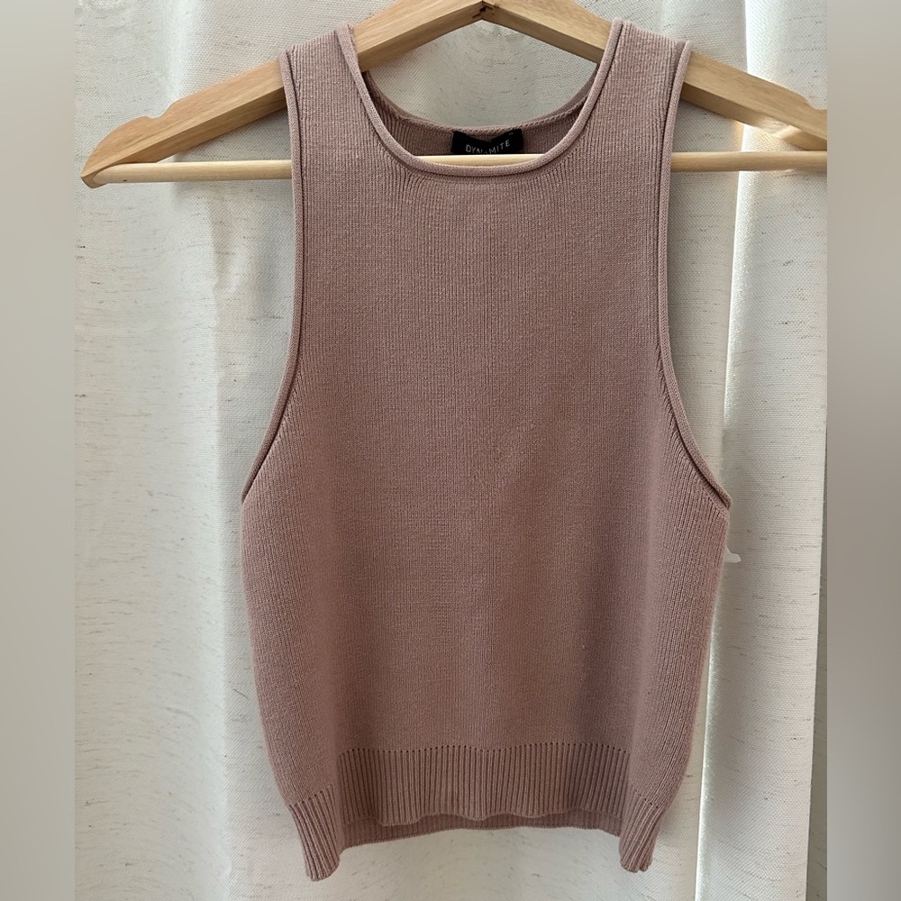 Dynamite Mauve Knit Tank Top